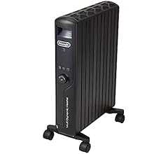 De'Longhi (デロンギ) マルチダイナミックヒーター MDHU15-PB 電気ヒーター ゼロ風暖房 節電 直感操作クリックノブ リモコン付き 表面温度約60℃ 節電 [10-13畳] [マットブラック] デロンギファミリー登録で5年保証