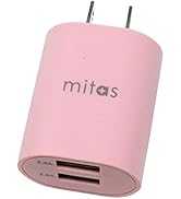 mitas ACアダプター 2ポート USB Type-A 急速充電器 2.4A 12W くすみカラー スマートIC 充電器 チャージャー PSE認証 USB充電器 AC充電器 アンドロイド...