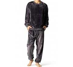 [ベンケ] 【着る毛布のような暖かさ】 もこもこ パジャマ メンズ 裏起毛 ルームウェア 部屋着 長袖 上下セット 暖かい 秋冬 【着心地 【ウエストゴムｘ足首ゴム】【ズボンポケットあり】