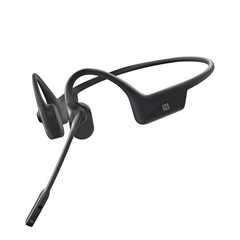 骨伝導 通話専用 OpenComm AfterShokz 骨伝導イヤホン ワイヤ レスヘッドホン テレワーク在宅ワークに最適 最強ノイズキャンセリングマイク運転中の通話でもきちんと相手に届きます (Black)