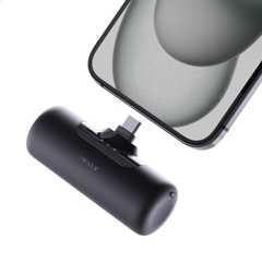 iWALK モバイルバッテリー 極小化 【USB-C端子一体型・iWALK 最小サイズ登場】 軽量 小型 4500mAh 急速充電 モバイル バッテリー タイプc アイウォーク type c コネクター内蔵 コードレス パススルー機能 残量インジケーター付き 可愛い 持ち運び便利 iPhone/AirPods/Android対応 「iPhone 17/16/15シリーズ対応」PSE認証済 ブラック