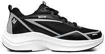 حذاء الجري للرجال خفيف الوزن ومزود بمسامات للتهوية، مريج ومناسب للمشي ولعب التنس، يأتي بكعب غير قابل للانزلاق، بألوان أسود/…