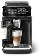 PHILIPS 3300 Series Fully Automatic Espresso Machine with LatteGo Milk System and integrated grinder, 6 Hot & Iced Coffee P…
