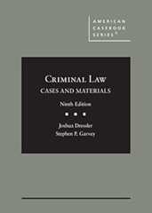 Book cover Criminal Law: Cases and Materials (American Casebook Series)