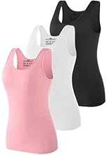 مجموعة توبات كات قطنية سادة مرنة من ميسري 3 قطع متعدد الألوان XXL للالنساء