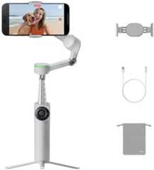 Insta360 Flow 2 Pro 通常版 グレー - 折りたたみ式AIスマホジンバル、Apple DockKitで200以上のアプリでトラッキング、多人数トラッキング、360度パントラッキング、三脚/自撮り棒内蔵、iPhone/Androidポータブルジンバル
