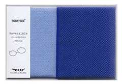 東レ トレシー リバーシブルクロス PM62 I/S（インクブルー× スカイブルー） 24×24㎝ メガネ拭き