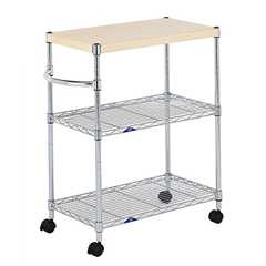 [ドウシシャ]ルミナス フィールシリーズ ポール径19mm 木棚付きワゴン 3段 幅59.5×奥行34.5×高さ76cm MD6074-3MW