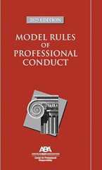 Book cover Model Rules of Professional Conduct, 2025 Edition