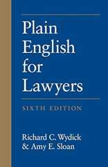Book cover Plain English for Lawyers