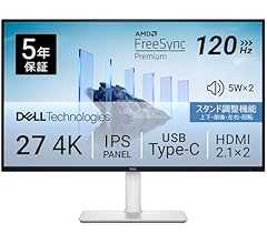 【Amazon.co.jp限定】Dell S2725QC-A 27インチ 4K モニター(無輝点5年保証/4K/IPS非光沢/USB Type-Cx1,HDMIx2/sRGB 99%/4ms,120Hz/FreeSync Premium/HDR1…