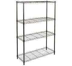 Amazon Basics 4-Shelf Adjustable Heavy Duty Steel Wire Rack Storage Shelving Organizer for Kitchen, Garage, 36" L x 14" W x…