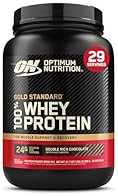 بودرة بروتين مصل اللبن 100% جولد ستاندرد بنكهة شوكولاتة غنية مزدوجة من اوبتيموم نوتريشن، 900 جم (قد يختلف التغليف)