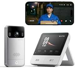 SwitchBot テレビドアホン カメラ付き インターホン ドアベル - スイッチボット 双方向音声会話 遠隔確認 広角 工事不要 盗難防止 防水 モニター親機+カメラ付き玄関子機 ワイヤレス Wi-Fi 防犯対策助成金あり