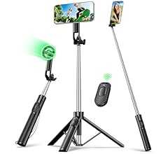 MACOO 自撮り棒 magsafe【全方位360°回転・超強磁力】スマホスタンド 三脚 スマホ 磁気リング付き じどり棒 iphone&android対応 携帯スタンド 折りたたみ式 最大130cmまで セルカ棒 磁気マグネット式 コンパクト …