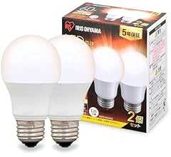 【E26】アイリスオーヤマ LED電球 60W形相当 電球色 口金直径26mm 広配光 2個パック 密閉器具対応 LDA7L-G-6T62P