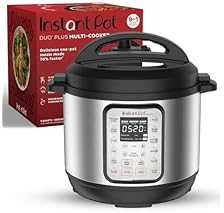 Instant Pot Duo Plus 9-in-1 Multicooker, Pressure Cooker, Slow Cook, Rice Maker, Steamer, Sauté, Yogurt, Warmer & Sterilize…
