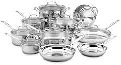Cuisinart 17-Piece Cookware Set, Chef's Classic Steel Collection 77-17N
