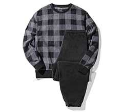 [Nutopia] 暖かい ルームウェア メンズ フリース 上下セット 秋 冬 部屋着 保温性 縫製強化 パジャマ クルーネック 軽量 柔らか 丈夫 長持ち パンツポケット付き 男女兼用