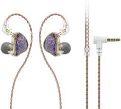 NICEHCK DB2 イヤモニ型イヤホン カナル型 1DD+1BA ダイナミックドライバー1基+バランスドアーマチュア型ドライバー1基 0.78mm 2Pin 3.5mmプラグ 有線 耳掛け式 リケーブルイヤホン 高遮音性 hifiイヤホン(紫マイクなし)