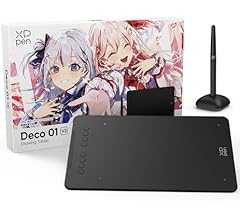 XPPen ペンタブレット Decoシリーズ 板タブ スマホ対応 絵描き ペイントソフト付き イラストコンテスト記念版 Deco01V2 Android