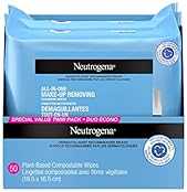 Neutrogena All-in-One Makeup Removing Cleansing Wipes - Gentle Cleansing Towelettes Remove Make-up & Waterproof Mascara - P…
