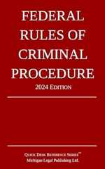 Book cover Federal Rules of Criminal Procedure; 2024 Edition