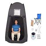 ポータブル スチームサウナ ルーム ホーム パーソナル スパ Slim身 減量 解毒 サウナテント リモコン 2L 蒸気発生器 機械 (Color : Black)