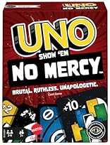 Mattel Games UNO Show ‘em No Mercy Card Game for Kids, Adults & Family Parties & Travel with Extra Cards, Special Rules & T…