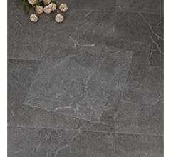 フロアタイル 大理石 置くだけ 配送込み 20枚入り 約1畳 床 リメイク シート トイレ 浴室 玄関 防水 フロアシート 貼ってはがせる 模様替え 接着剤不要 フロリングシート 床材 (砂岩調 グレー 型番号95)