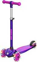 Gotrax KS1 Kids Kick Scooter, LED Lighted Wheels and 3 Adjustable Height Handlebars, Lean-to-Steer & Widen Anti-Slip...