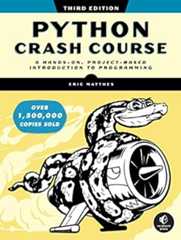 Book cover Python Crash Course, 3rd Edition: A Hands-On, Project-Based Introduction to Programming