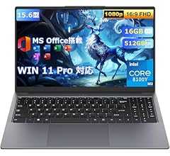 【ノートパソコン Office2024搭載 Win11 Pro】15.6インチ パソコン Core m3-8100Y 最大3.4GHz 16GB メモリ 512GB SSD ノートパソコン 1.6kg 薄型 軽量 FHD 1920×1080 英語…