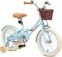 ACEGER Girls Bike with Basket, Kids Bicycle for 3-13 Years, Included Coaster Brake & Caliper Brake, 14 16 18 Inch with...