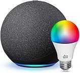 Amazon Echo + Evolux Smart Bulb, Charcoal, with Alexa+ Early Access