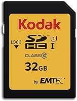 KODAK SDHC Card 32GB UHS-I U1 V10 Premium, up to 85MB/s Read Speed, for Full HD Video and High-Resolution Pictures,...