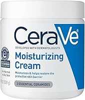 CeraVe Moisturizing Cream, Body and Face Moisturizer for Dry Skin, Body Cream with Hyaluronic Acid and Ceramides, Daily...
