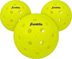 Franklin Sports X-40 Outdoor Pickleballs - Official Ball of USA Pickleball, APP Tour + Pickleball US Open - 3 Packs, 12...