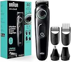 Braun All-In-One Style Kit Series 3 3450, 5-in-1 Trimmer for Men with Beard Trimmer, Ear & Nose Trimmer, Hair Clippers &...
