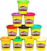 Play Doh Modeling Compound 10-Pack Case of Assorted Colors, Non-Toxic 2 oz. Cans, Back to School Gifts, Prizes, & Party...