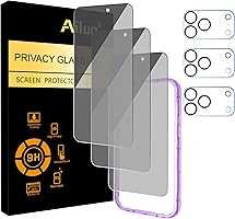 Ailun 3 Pack for iPhone 17 Pro Max Privacy Screen Protector [6.9 inch]+ 3 Pack Camera Lens Protector with Installation...