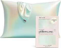 Kitsch Satin Pillowcase with Zipper for Hair & Skin, Softer Than Silk Pillow Cases Queen, Wrinkle-Free, Smooth and...