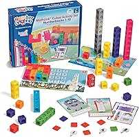 hand2mind MathLink Cubes Numberblocks 1-10 Activity Set, 30 Preschool Learning Activities, Counting Blocks, Linking...
