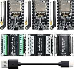 Sponsored Ad - 3-Pack Lonely Binary ESP32 Gold Edition with External IPEX Antenna WiFi Bluetooth Dual-Core MCU with Screw/...