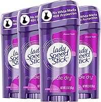 Lady Speed Stick Invisible Dry Antiperspirant Deodorant, Shower Fresh, 2.3oz, 4 Pack