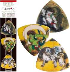 Amazon _ PICKBOY ナカノ おみやげギターピック3枚セット【伝統芸能・おもてなし・おみやげ・富士山三景・たてもの・ウエルカムどうぶ つ・東京・大阪・猪鹿蝶・箱根・秋葉原DAY・秋葉原NIGHT・金沢】 素材：ポリアセタール 形状：トライアングル&ティアドロップ 3枚入り ※ギフトパッケージ入り (彫刻シリーズ) _ ピック _ 楽器・音響機器
