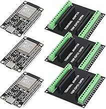 3 Sets ESP-WROOM-32 ESP32 ESP-32S Development Board Type C Interface WiFi ESP-WROOM-32 with ESP32 Breakout Board Shield Te...
