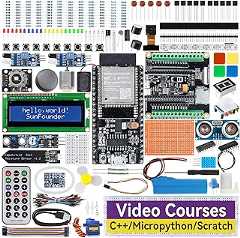 Sponsored Ad - SunFounder ESP32 Ultimate Starter Kit (Compatible with Arduino) ESP32CAM, RoHS Compliant, Python C Scratch,...