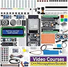 SunFounder ESP32 Ultimate Starter Kit (Compatible with Arduino) ESP32CAM, RoHS Compliant, Python C Scratch, Video Courses,...