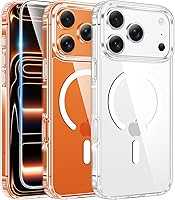 FNTCASE for iPhone 17 Pro-Max Case: Magnetic Transparent Phone Cases with Screen Protector Slim Military Grade Drop...